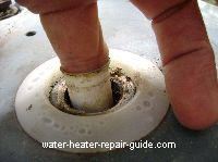 Removing water heater fill tube