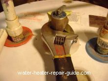 Remove valve with an adjustable wrench